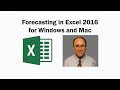 How to do forecasting with Excel 2016