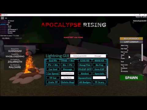 Roblox Apocalypse Rising Spawn Gui With Aimbot All Badges And More Youtube - roblox apocalypse rising spawn hack roblox name generator