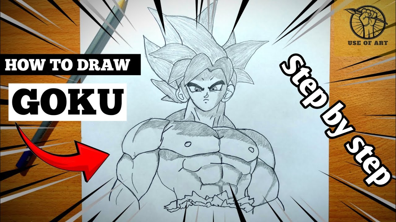 How To Draw Goku Ultra Goku ki drawing kaise banaen step by step