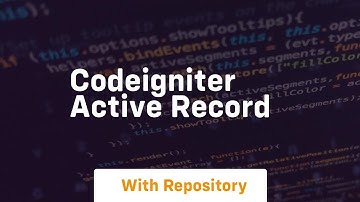 codeigniter active record
