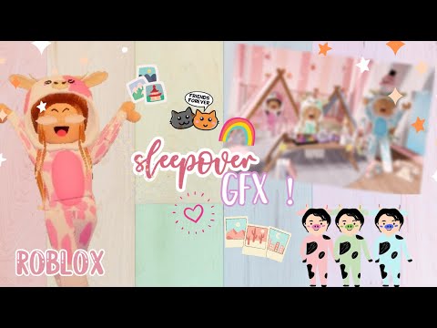 Speed Gfx Cow Themed Sleepover Youtube - pink cow roblox gfx