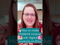 How to sell digital products for completely passive income on Etsy! #shorts