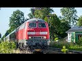 Intercity nach Oberstdorf mit BR218 Doppeltraktion und Formsignalen auf der Illertalbahn
