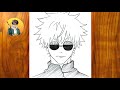 Gojo Satoru Drawing Tutorial | Easy Step by Step Anime Character Drawing