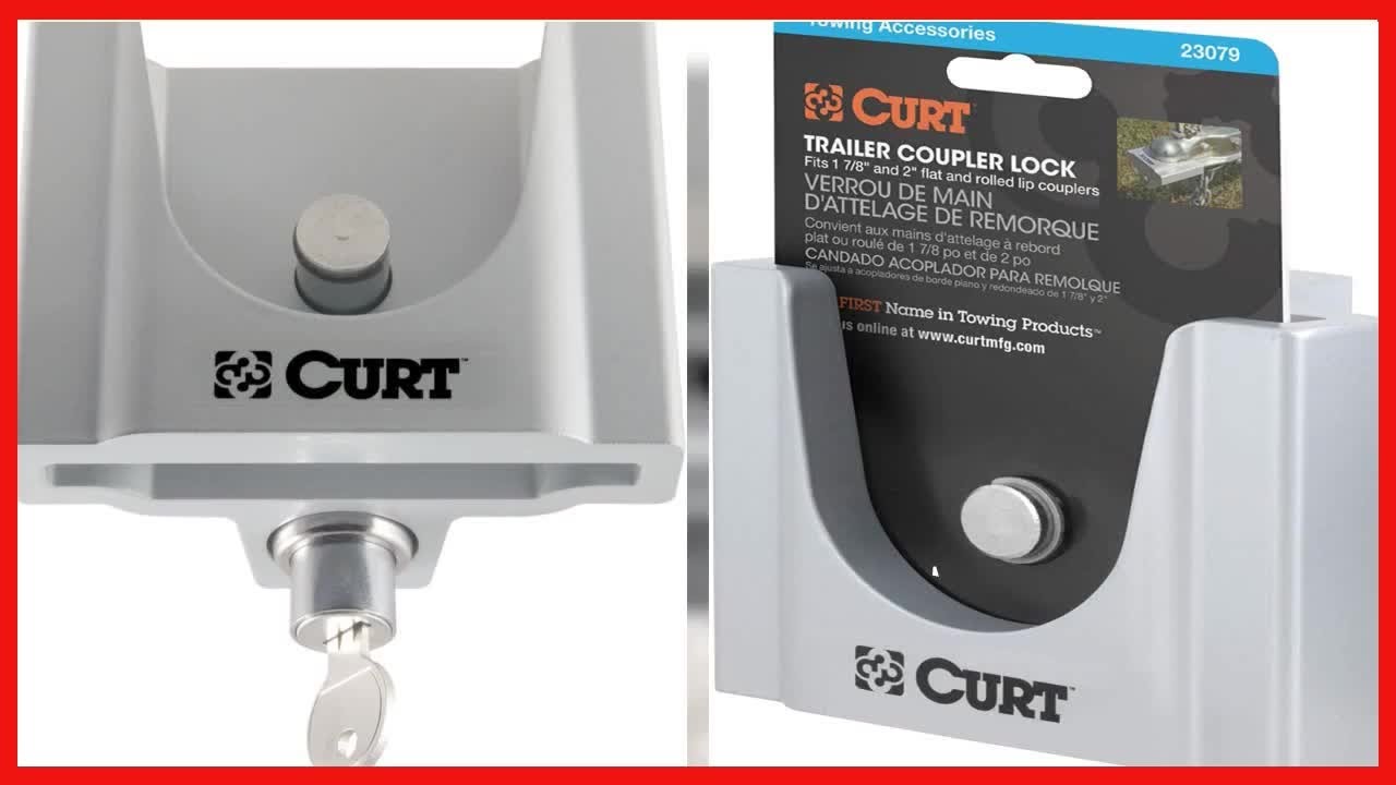 Bon produit -  CURT 23079 Serrure à languette de remorque en aluminium avec revêtement en poudre, co