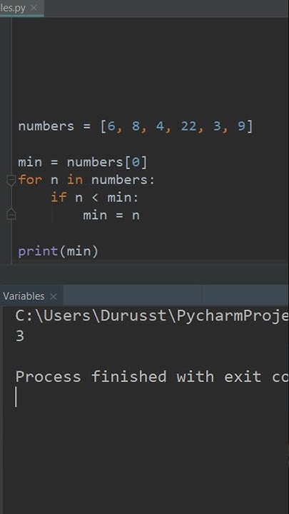 Get minimum value of list in Python #Shorts - YouTube