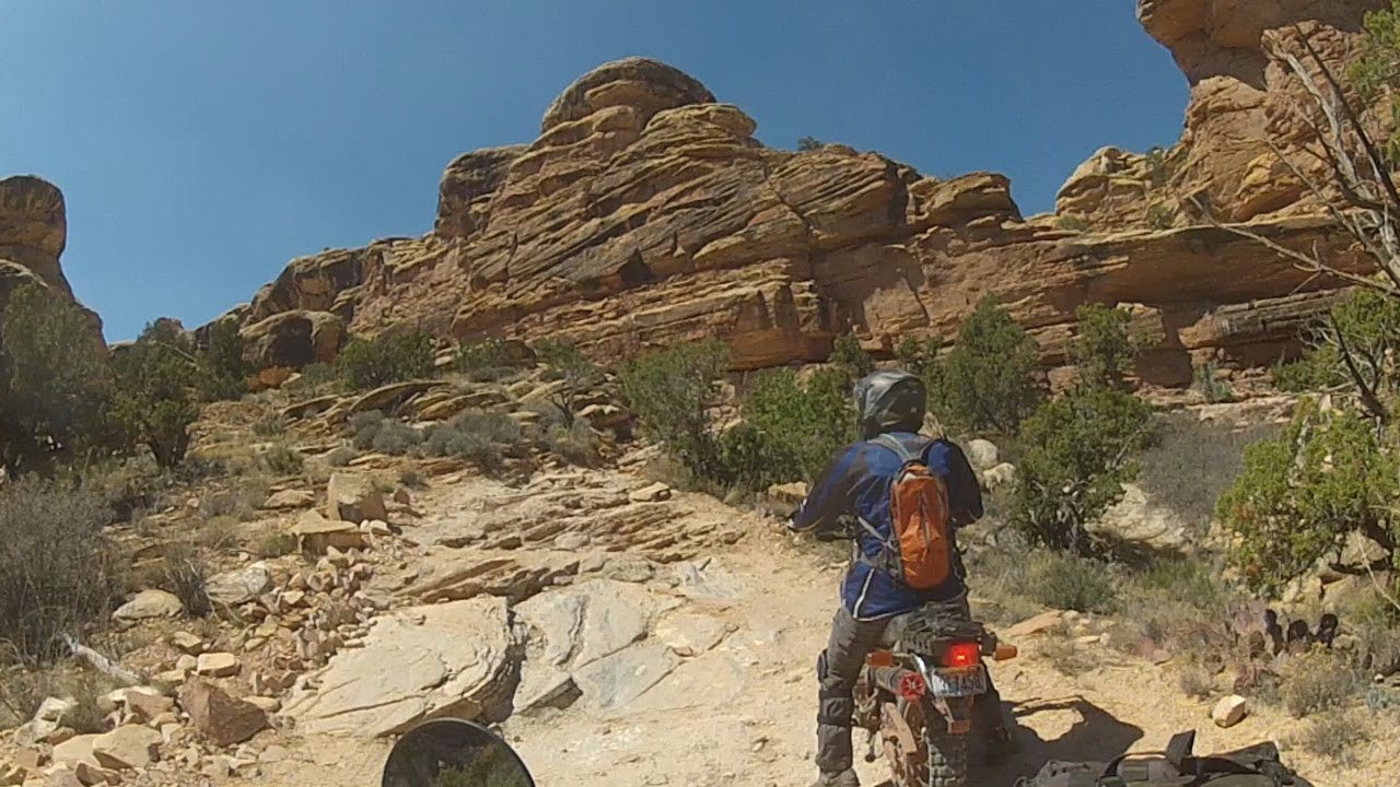 Elephant Hill on small dual sport motorcycles!! - Moab 2017