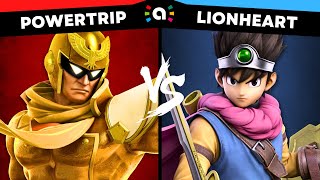 Powertrip (Captain Falcon) vs Lionheart (Hero) | Super Smash Bros Ultimate Amiibo Fights