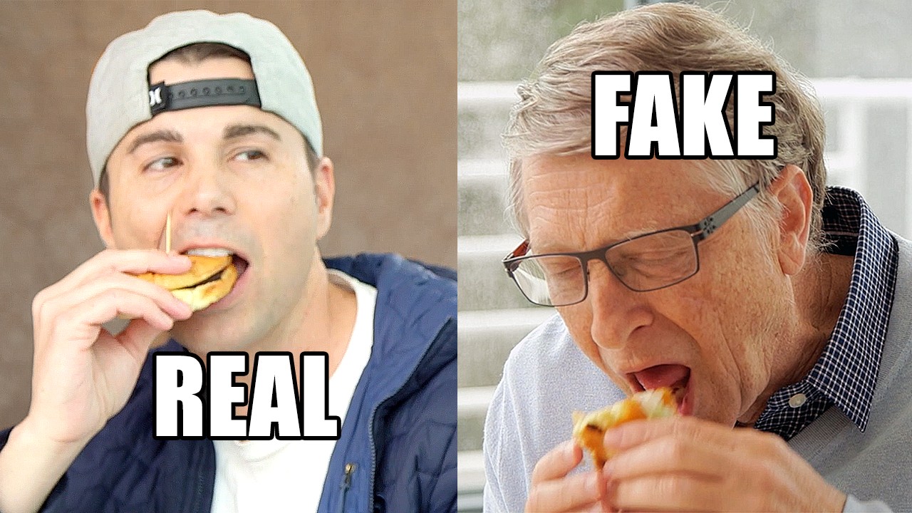 Feeding Bill Gates a Fake Burger to save the world