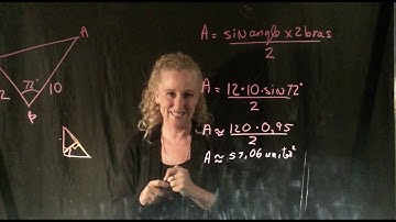 Aire d’un triangle avec le sinus de l’angle et ses côtés adjacents