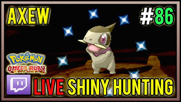 Live Shiny Axew at 120 DexNav Encounters | Live Shiny Pokemon #86 | Pokemon ORAS