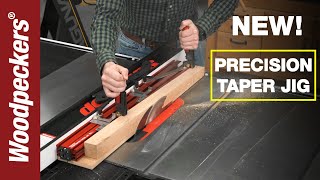 Safe, Accurate, Repeatable Tapering With The NEW Precision Taper Jig | Woodpeckers Tools screenshot 3