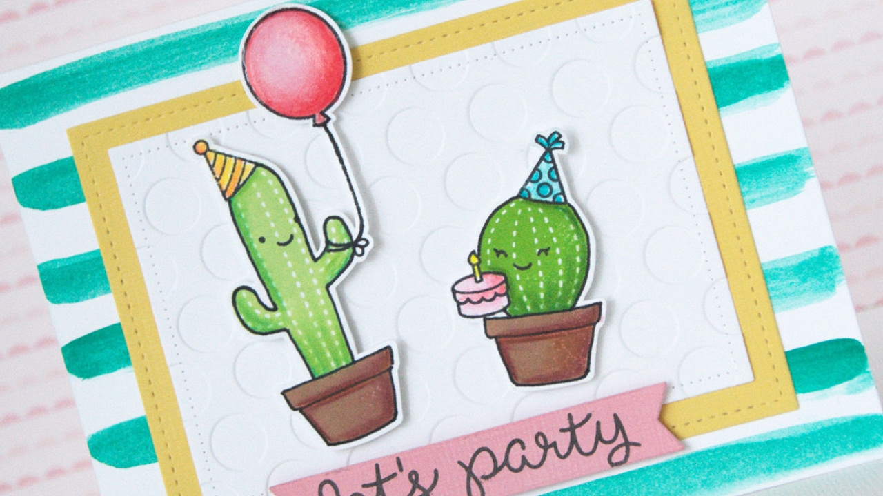 How to make a card with stamp masking - YouTube