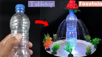How to make Tabletop Fountain with plastic bottle and Led very easy and fast / DIY