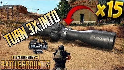 PUBG MOBILE | 15x Scope Glitch | Turn 3x scope into 15x scope