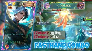 LING COLLECTOR FASTHAND ULTIMATE COMBO! GLOBAL LING CARRY TEAMMATES IN SOLO RANKED - MOBILE LEGENDS