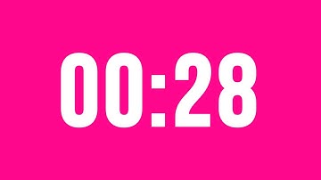 28 Second Countdown Timer No Music With Alarm Clock At The End