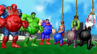 Rescue ALL SUPERHEROES HULK Family PREGNANT & SPIDERMAN , SUPER GIRL | LIVE ACTION STORY