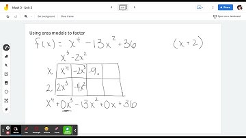 Using Area Models to Factor Polynomials - Missing Terms