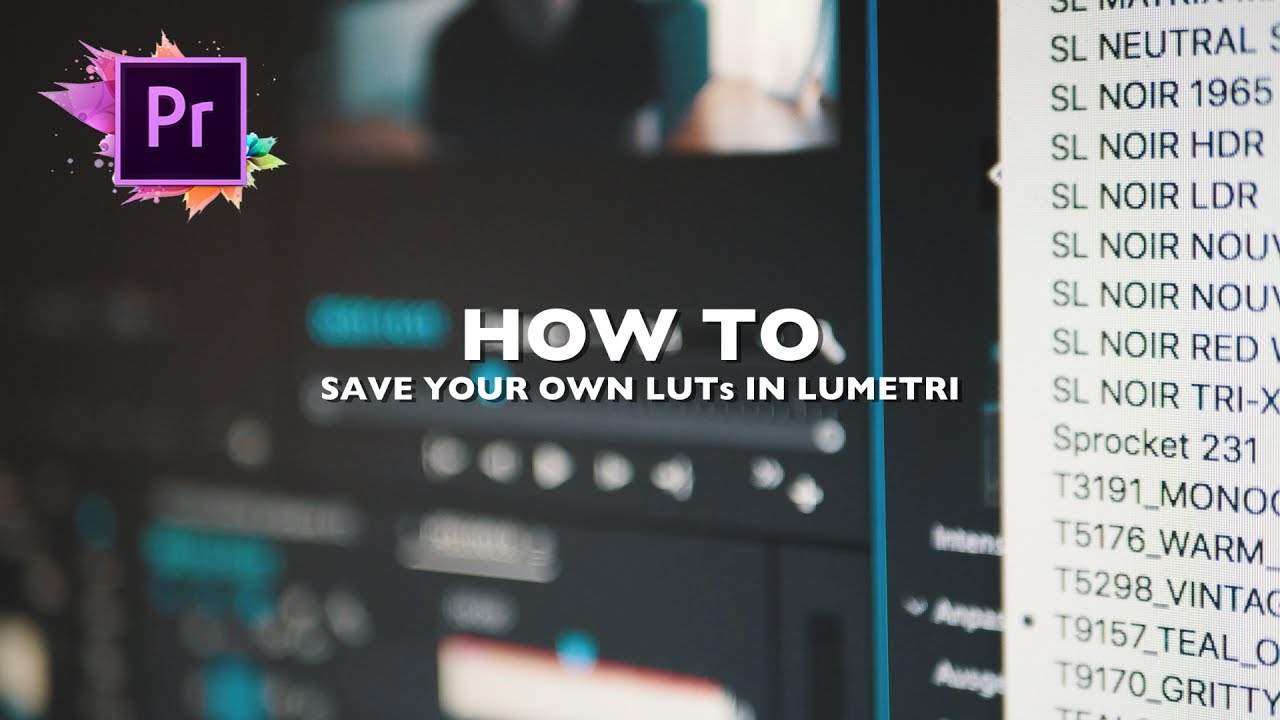 HOW TO Save your OWN LUTs in PREMIERE PRO LUMETRI (macOS) YouTube