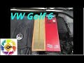 VW Golf 6 как заменить воздушный фильтра мотора  ---   VW Golf 6 motor air filter replacement