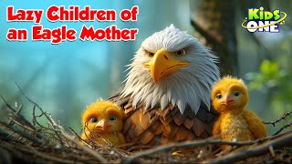 English Cartoon Stories | Lazy Children Of An Eagle Mother Story | Cartoon Moral Stories in English