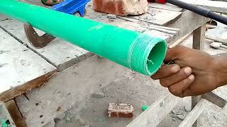 2' Upvc পাইপ কি ভাবে প্যাচ কাটতে হয়, Upvc Pipe 2' Thread, external upvc thread machine, plumber work