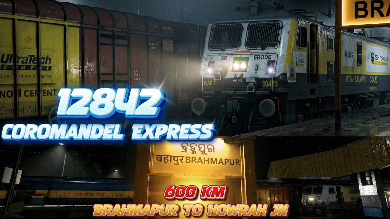 ⚡12842 Coromandel Express | High Speed | MSTS 4K #msts #SRG1512