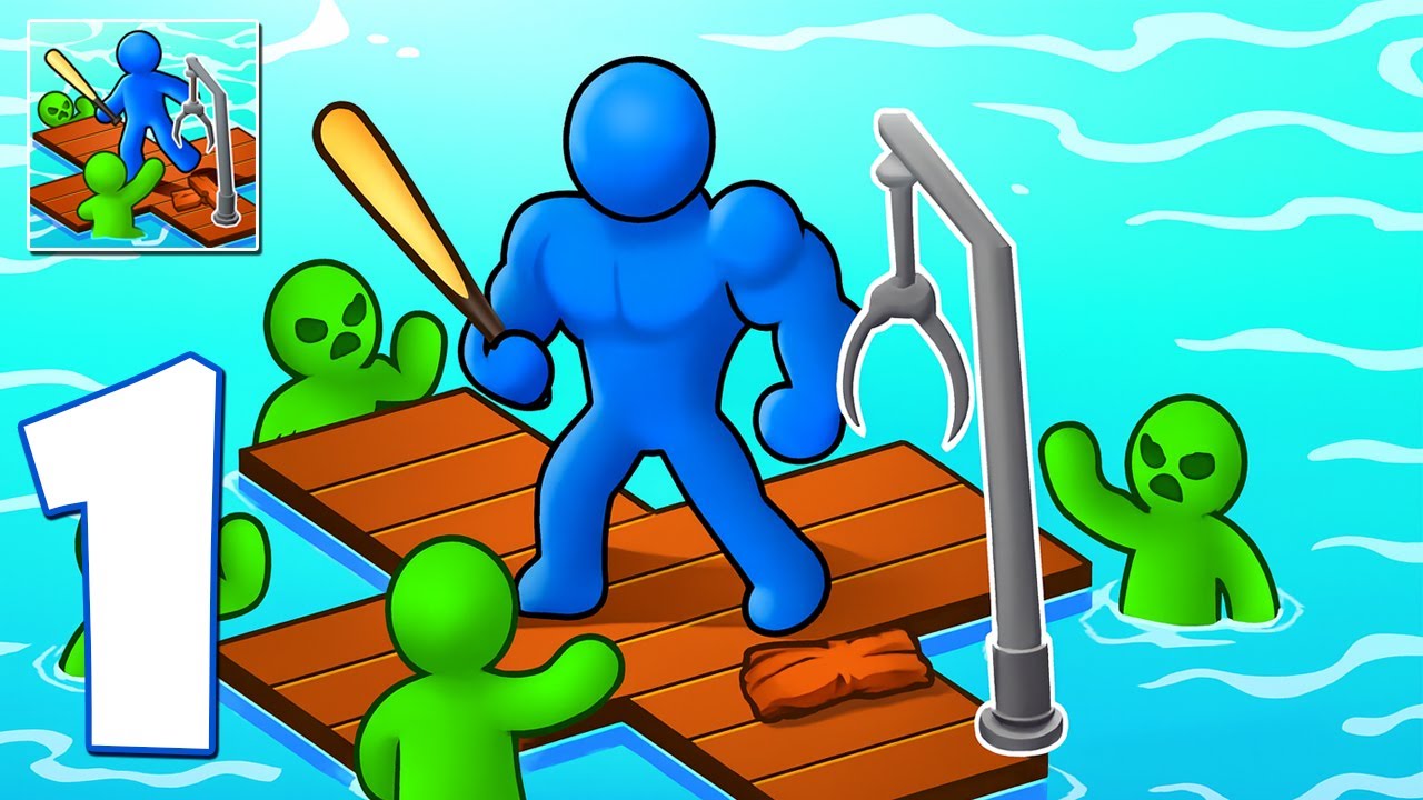 Zombie Raft - Gameplay Walkthrough Part 1 - Survival Craft And Battle (iOS, Android)