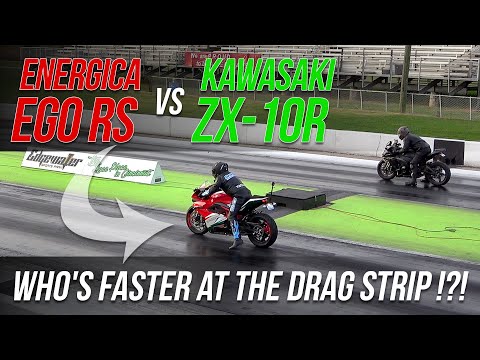 Energica EGO RS vs Kawasaki ZX-10R: Who's Faster At The Drag Strip?