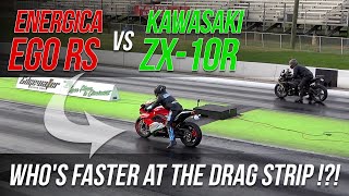 Energica EGO RS vs Kawasaki ZX-10R: Who's Faster At The Drag Strip?