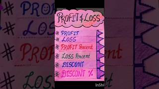 PROFIT AND LOSS CHART||Hidden Chart✍️#diy#art#profit#loss#chart#project#school#maths