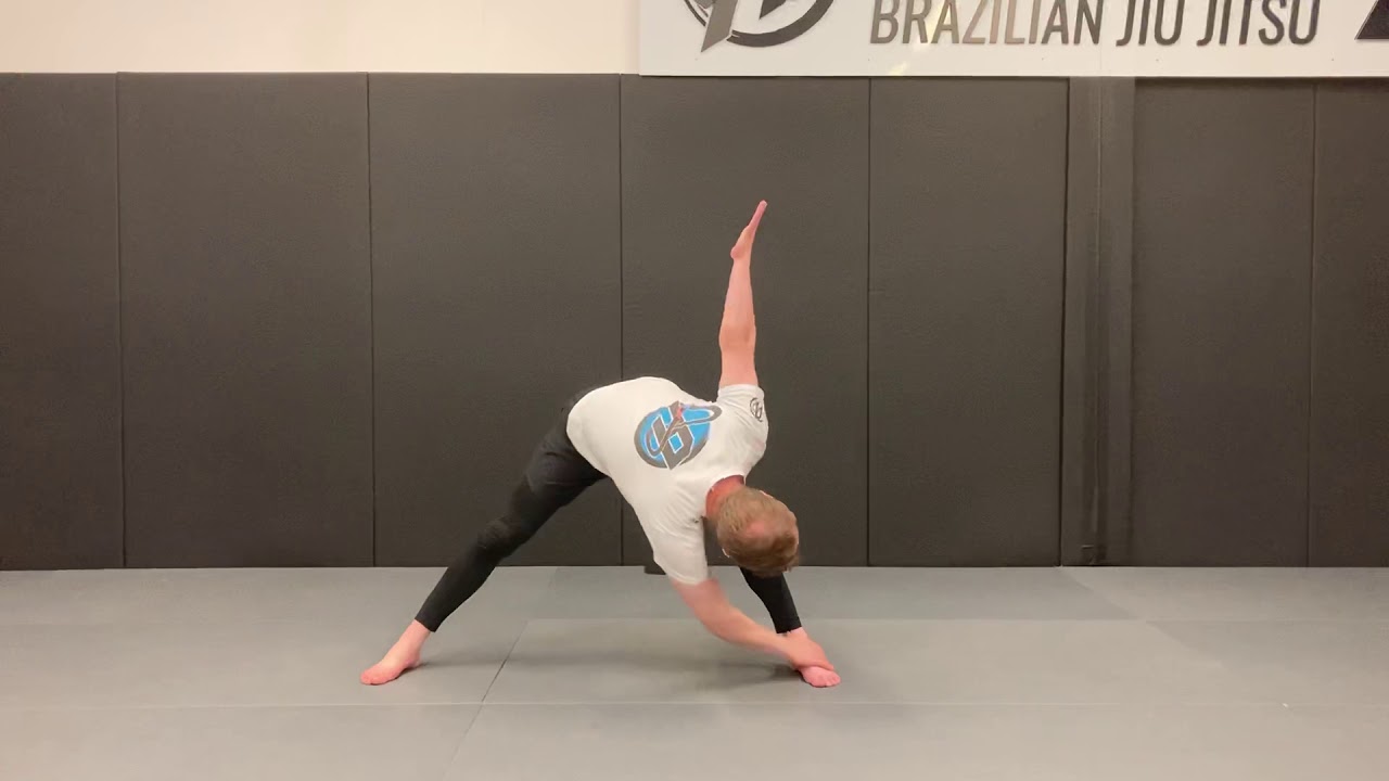 Standing: Rotation Ankle Touch & Forward Bend with Extension - YouTube