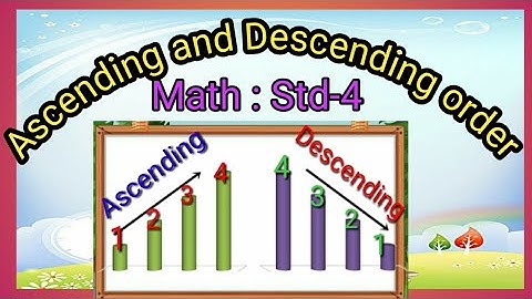 Ascending and descending order | Std_4 Math:page no.-15