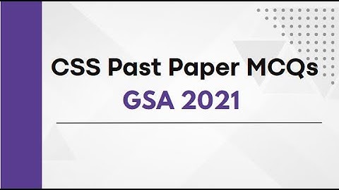 CSS 2021 GSA Solved MCQs Past Paper | Simplify Exams