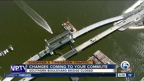 Temporary bridge opens up off of Southern Boulevard in West Palm Beach