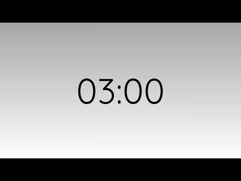 3 Minute Countdown | Minimal Timer (silver & black)
