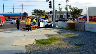 Car Crashes After Illegal U-Turn