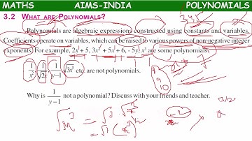 10TH GRADE || MATHS || POLYNOMIALS || PART 01