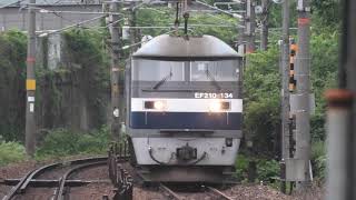鶴桃【4K】山陽本線 上り 貨物列車 1070レ EF210-134号機牽引 コンテナ 22B JR貨物 新鶴見機関区 糸崎 2020.6.28 M2310003