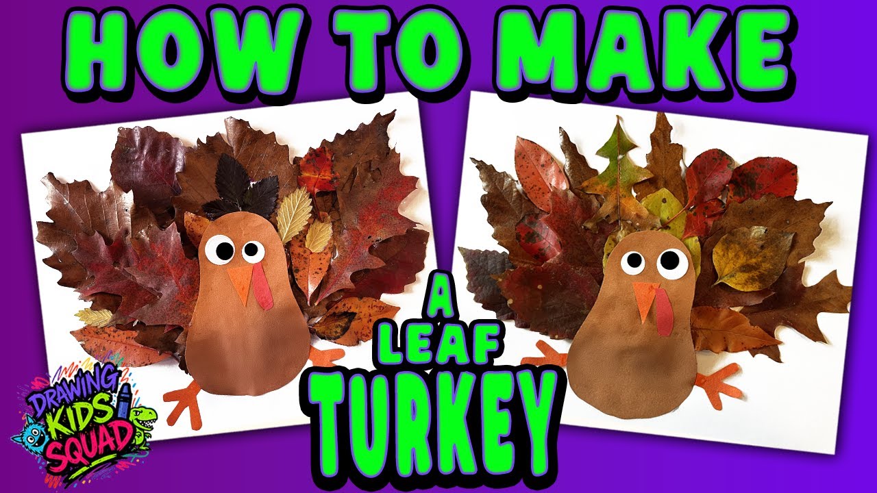 Как сделать индейку-лист 🦃🍁 | Простая осенняя поделка для детей