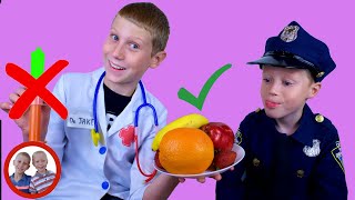 An Apple a Day Keeps the Doctor Away! |Doctor set/Mike and Jake Pretend Play डॉक्टर सेट  العاب دكتور