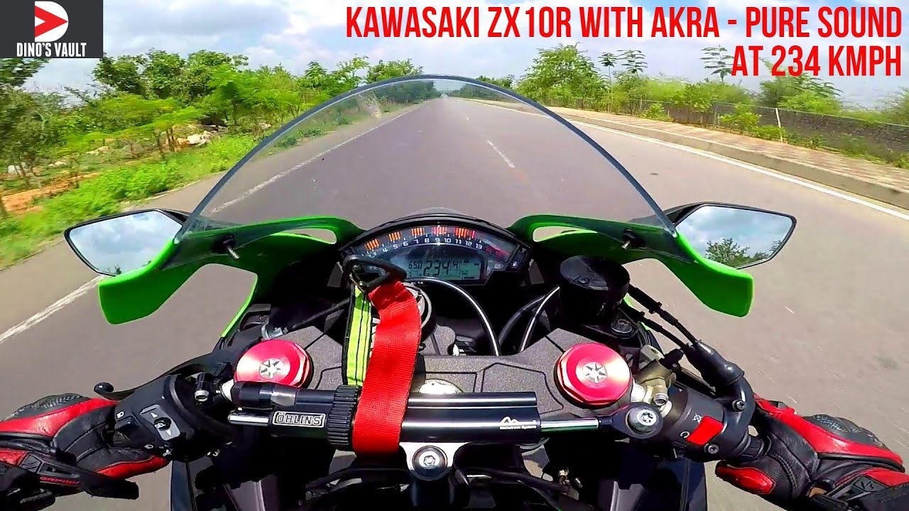 Kawasaki ZX10R with Akrapovic Pure Sound #DinosVlogs - YouTube