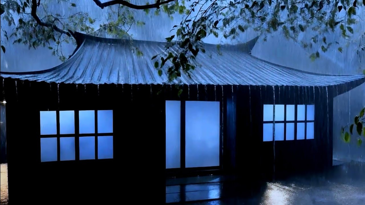 Fell Asleep Instantly in 5 Minutes with Pouring Rain & Thunder Roaring on Thin Tin Roof in the Night