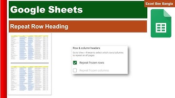 Repeat Row Headings in Google Sheets | Step-by-Step Guide