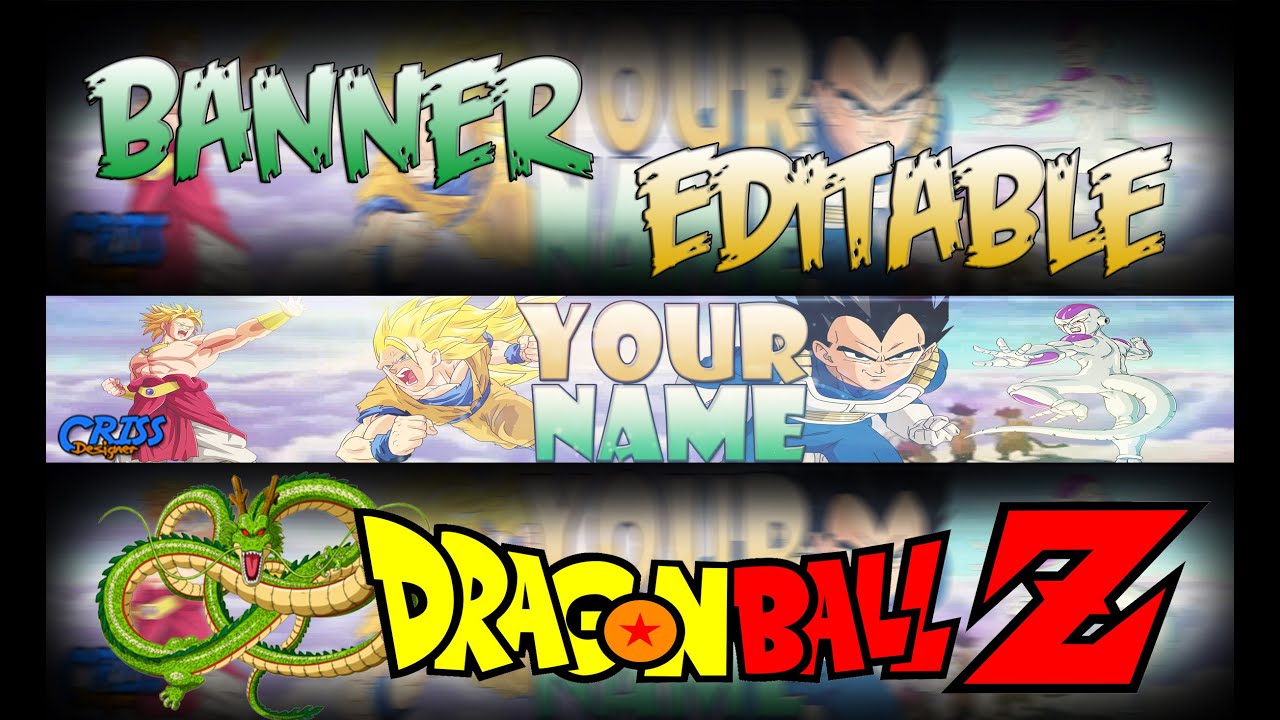 BANNER EDITABLE DE DRAGON BALL Z + TUTORIAL - YouTube