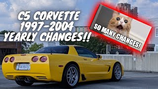 C5 CORVETTE 1997-2004 YEARLY CHANGES. A FEW EVEN SURPISED ME! SOME VERY RARE COLOR OPTIONS TOO!