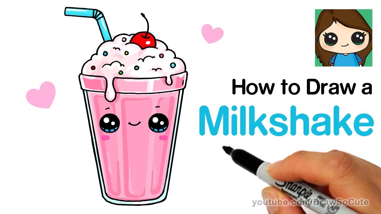 How to Draw a Milkshake Easy - YouTube