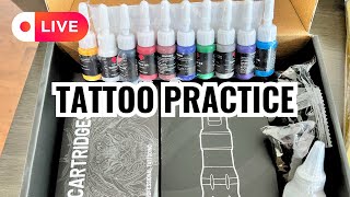 Tattoo Practice Live Tattooing By A Beginner Using A Stencil And Fake Skin