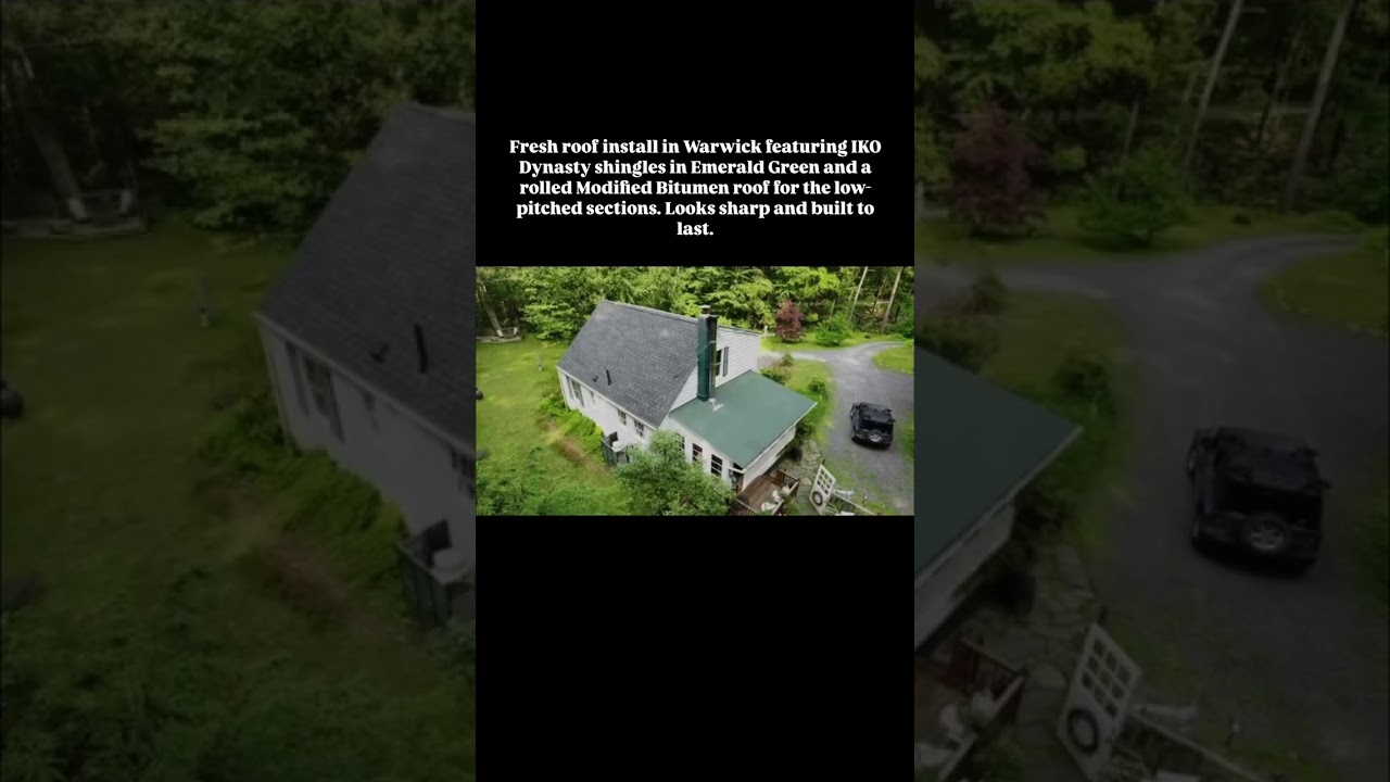 Emerald Green IKO Dynasty Roof Installation with Modified Bitumen | Warwick Project Reveal